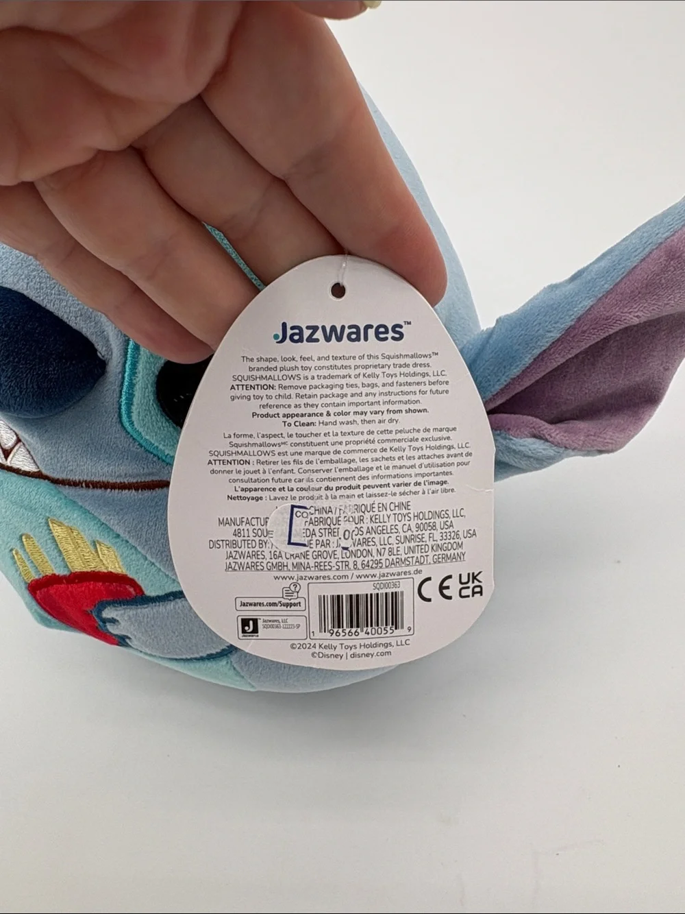 New With Tags Stitch French Fry Disney Small Squishmallow